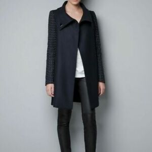 Zara Black and White Women's Cape Coat